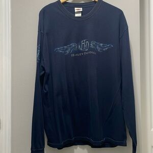 Men’s XL long sleeve navy Harley Davidson tee